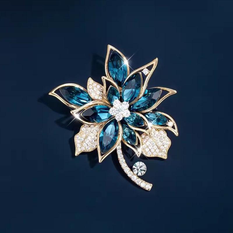 Retro Flower Brooch Women'S Luxury Elegant Brooch Temperament Pin Suit Accessories