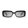 Chanel Brand Logo Acetate Rectangular Sunglasses Unisex Couple Style Black