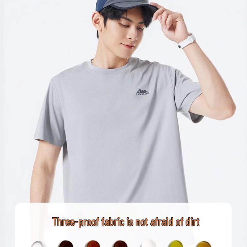 Camel Men's Round Neck Short Sleeve T-shirt