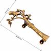 Brass Parrot On Tree Design 20.32 Cm Brass Door Handle Pair