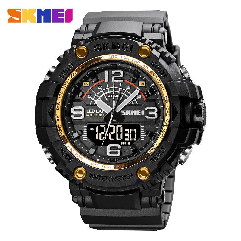Fashion outdoor multi-functional sports watch double luminous large dial student waterproof electronic watch