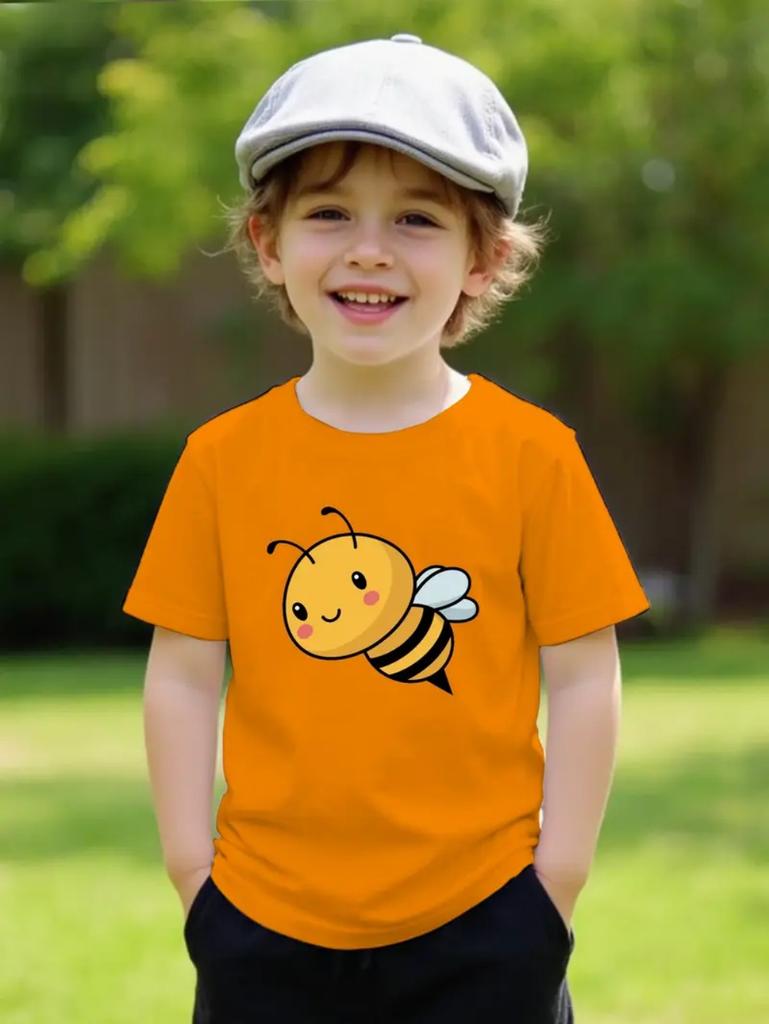 Nuovi Animali T-shirt a Maniche Corte Ape Carina Stampa 3D Abbigliamento Casual Comfort T-shirt per Esterni T-shirt Asciugatura Rapida per Bambini