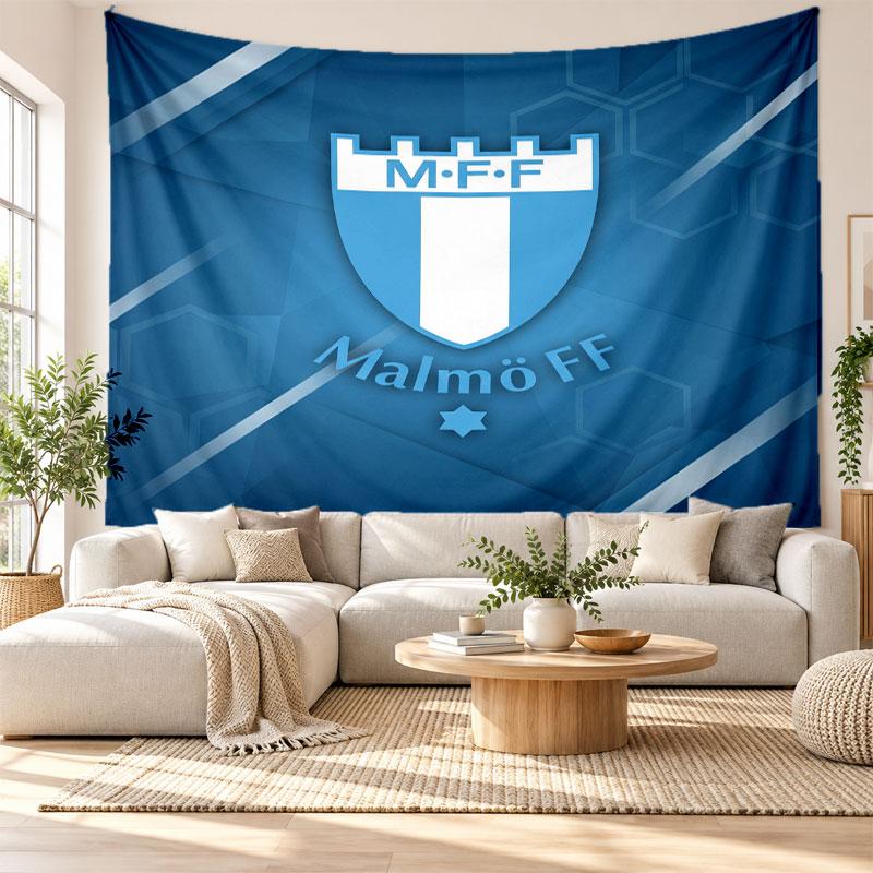 Malmö FF Wall Tapestry, Soft Fabric Wall Hanging, Decorative Backdrop For Bedroom Home Wall Art