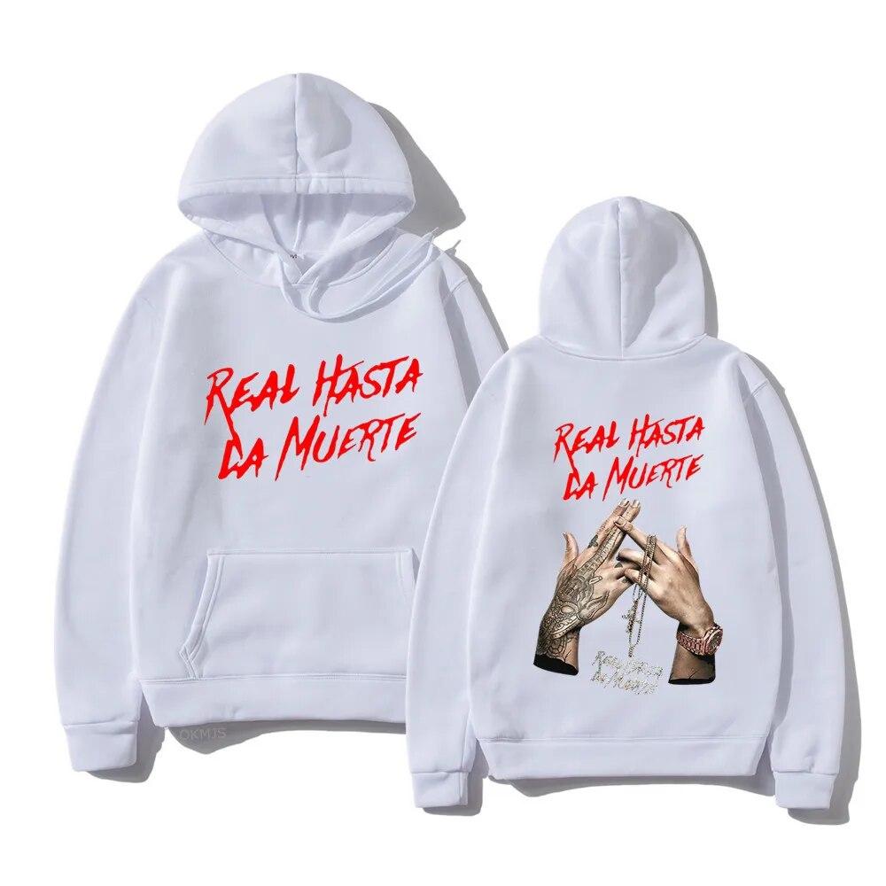 Anuel AA Printed Unisex Hoodies Sweatshirt Fashion Real Hasta La Muerte Casual Tracksuit Unisex Women Clothing Anime Pullover Hoodie
