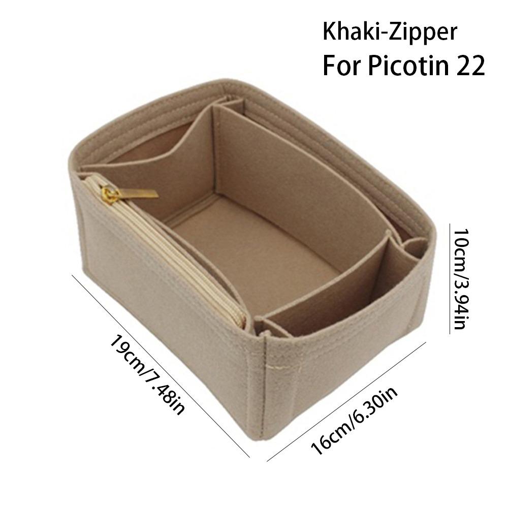 Filz Handtaschen Einlage Tasche Große Kapazität Tasche Stütze Geldbörse Liner Aufbewahrung Organisation Mehrere Taschen für Picotin Lock 18/22/26