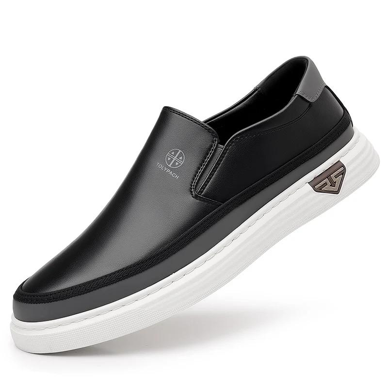 Fashion New Genuine Leather Men Handmade Casual Shoes Luxury Brand  Mens Loafers Moccasins Breathable Slip on Male Driving Shoes
