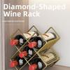 Desktop Wine Holder Wine Rack Wrought Iron Storage
