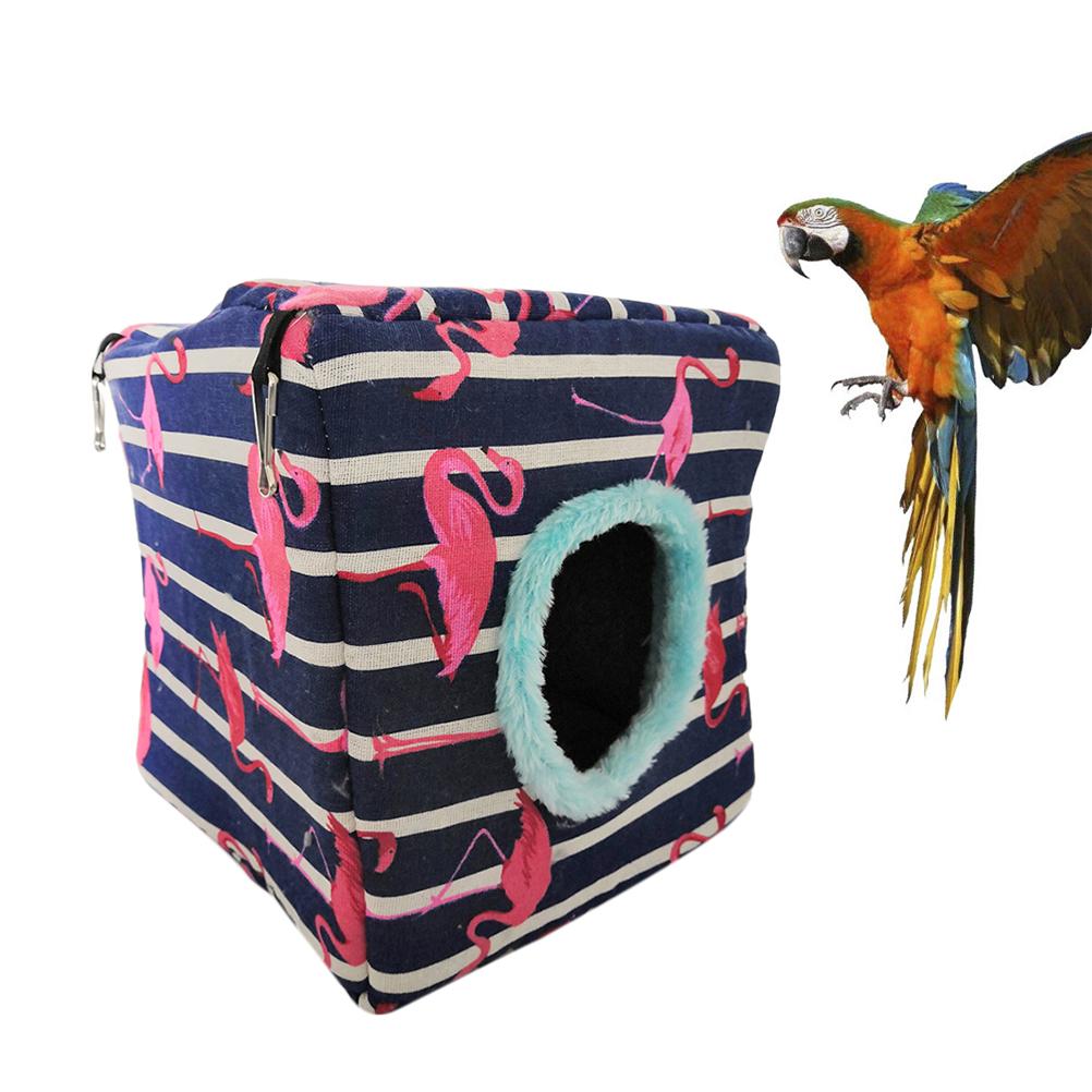 Coral Fleece Animal Nest Bird House Parrot Cage Indoor Resting Place Durable Material Comfortable Play Area Sweet