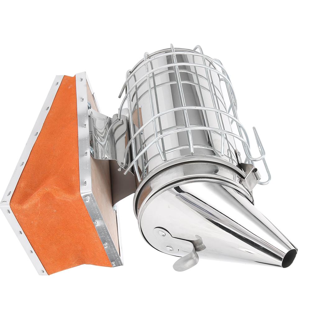 Beekeeping Smoker Cowhide Leather Stainless Steel with Protective Cover Bee Equipment