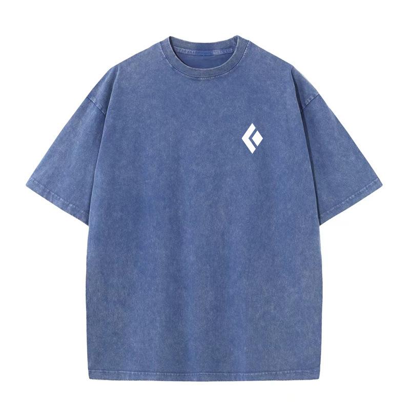 Unisex Vintage Washed Cotton T-Shirt Oversized Retro Streetwear Casual Short Sleeve Tee Loose Top
