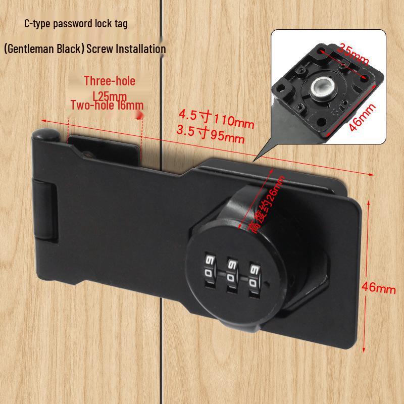 Three-Digit Multi-Purpose Mechanical Password Lock for Cabinets and Drawers