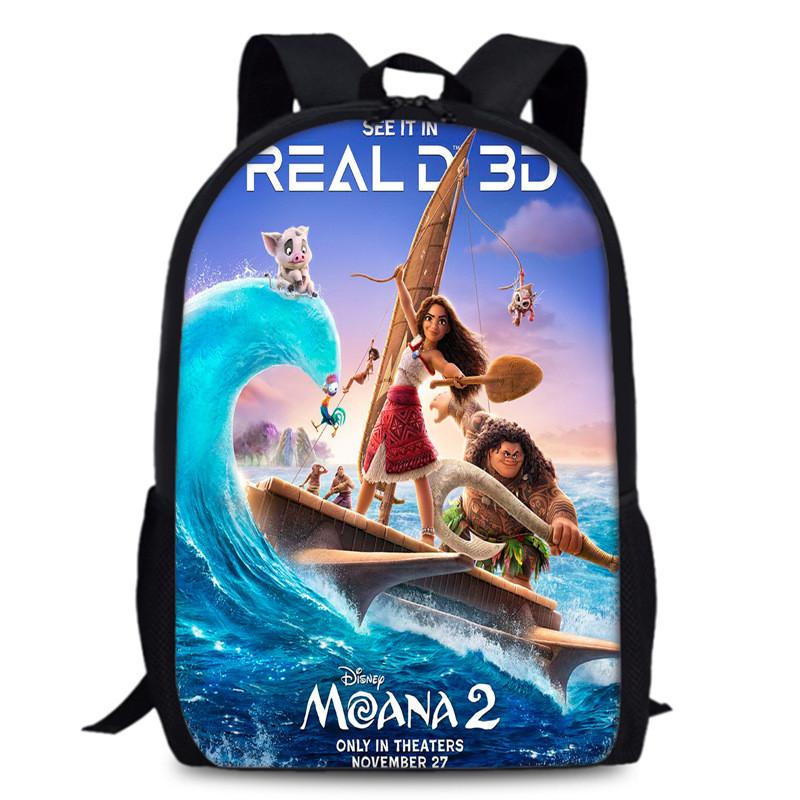 Moana Backpack School Set Oxford Fabric Breathable For Students Bags