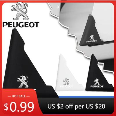 Car Sticker 2PCS Silicone Car Badge Door Corner Cover Bumper Crash Scratch Protector Accessories For Peugeot 208 3008 308 508 40