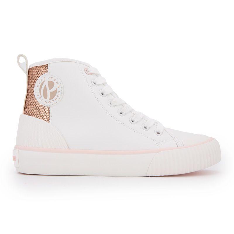 Baskets montantes ottis young g à sequins gold rose Enfant PEPE JEANS