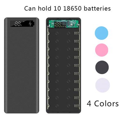 Praktische Power Bank Shell Ladegerät Box Dual USB Diy LCD Display 10X18650 Batterie Fall