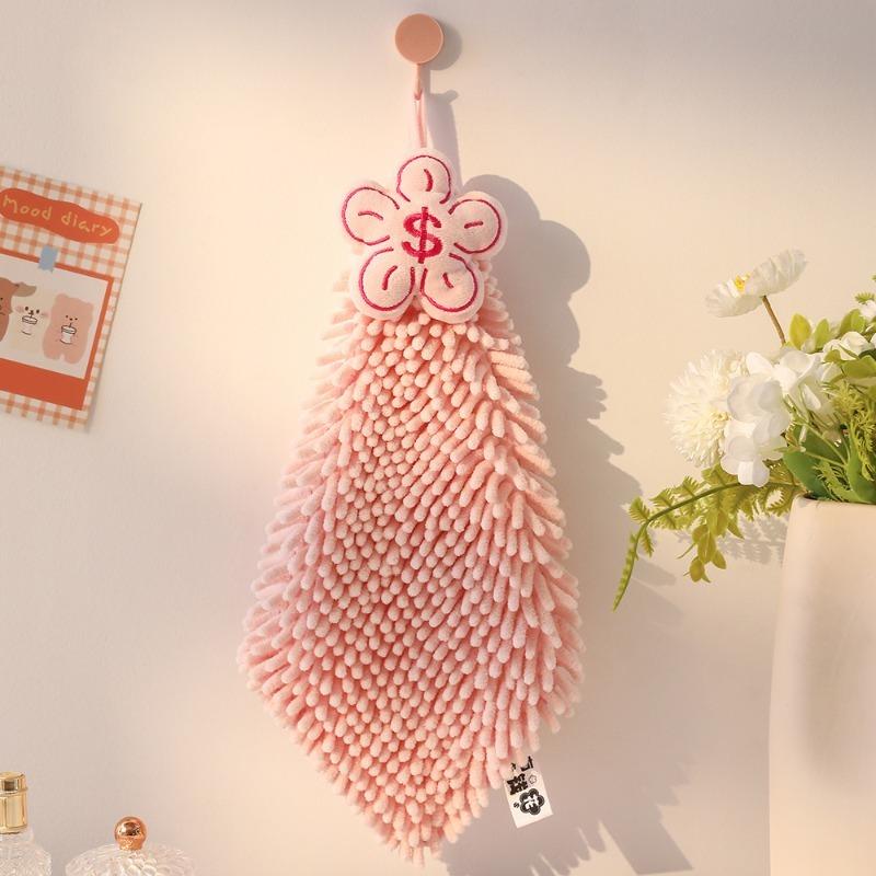 1pcs Hand Towel Hanging Creative Cute Thick Absorbent Quick Drying Handkerchief for Kitchen and Bathroom Towels for Home Use