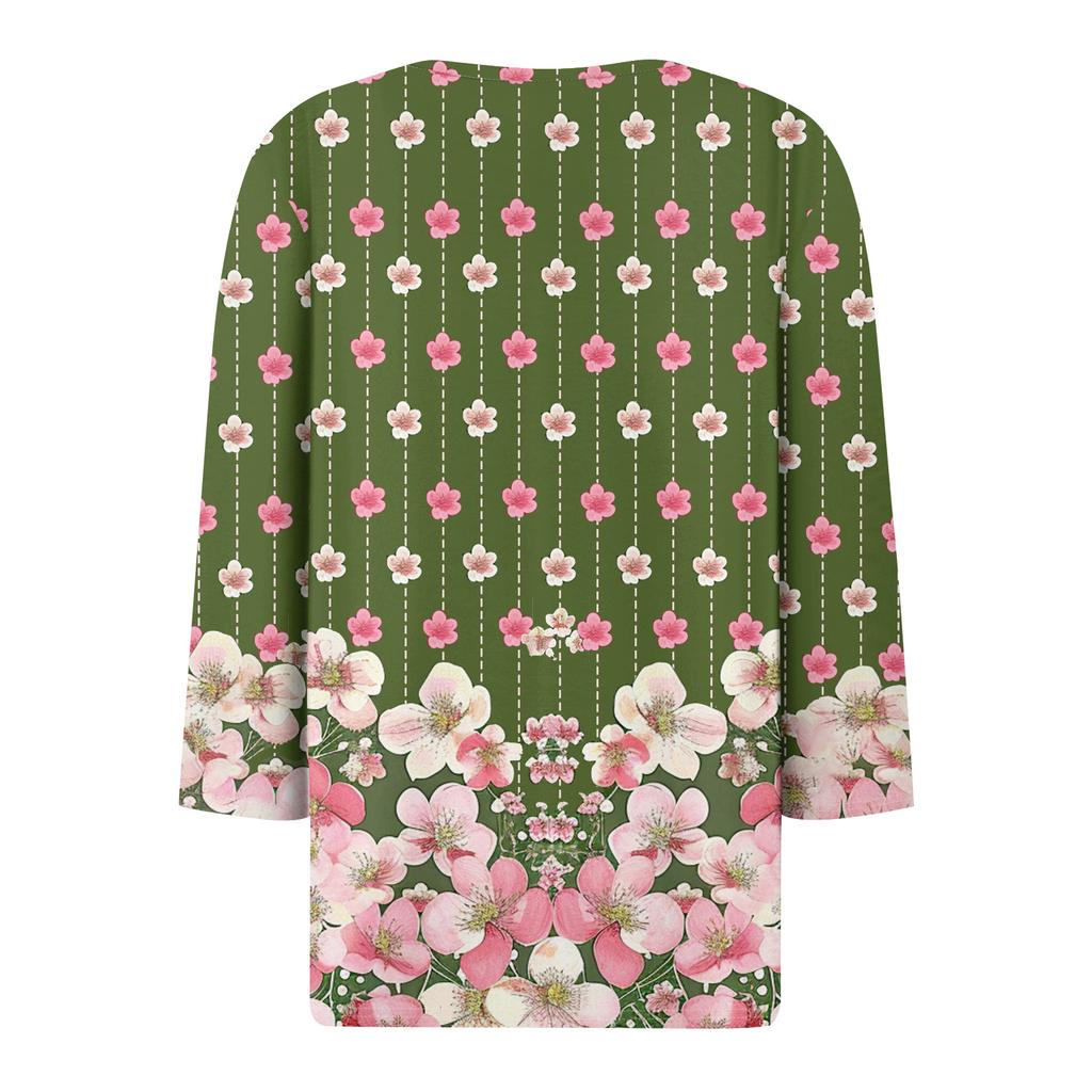 Women's 3/4 Sleeve Shirts Graphic Tees Shirts Casual Basic Tops Pullovers