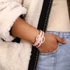 Leather Surface Leather Bracelets Bohemian Style Hollow Circle Bracelet  For Women