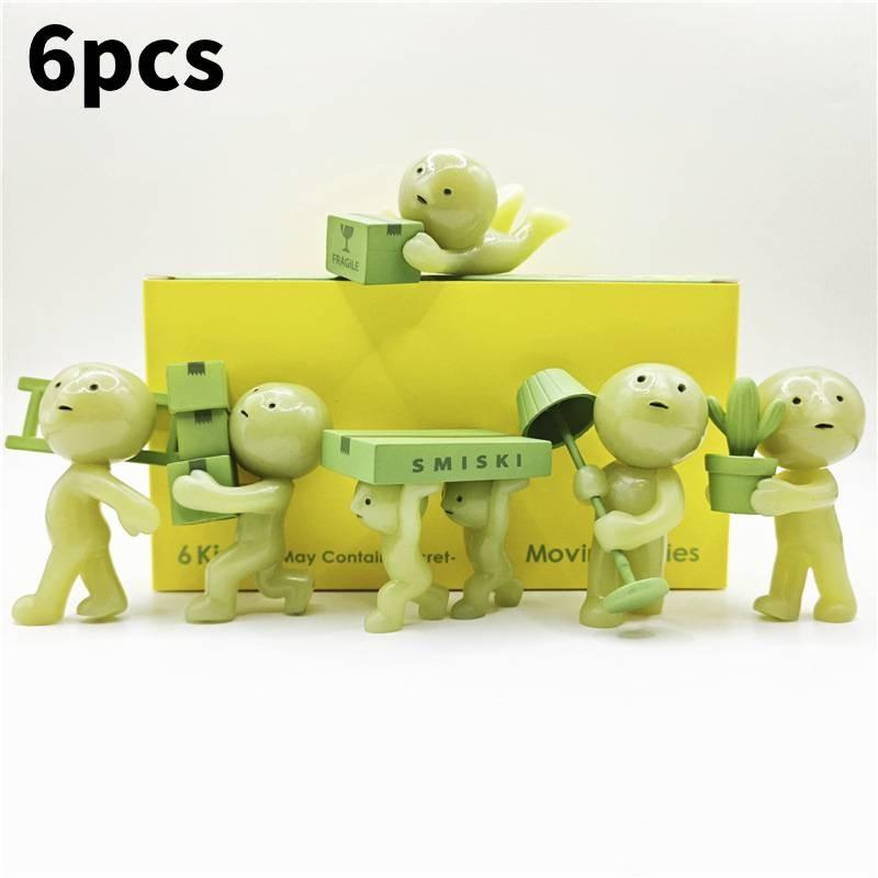 

Смиски Экшн Светящаяся Фигурка Мультяшный Эльф Модель Игрушка ПВХ Украшение Подарок Дисплей 6pcs Worker