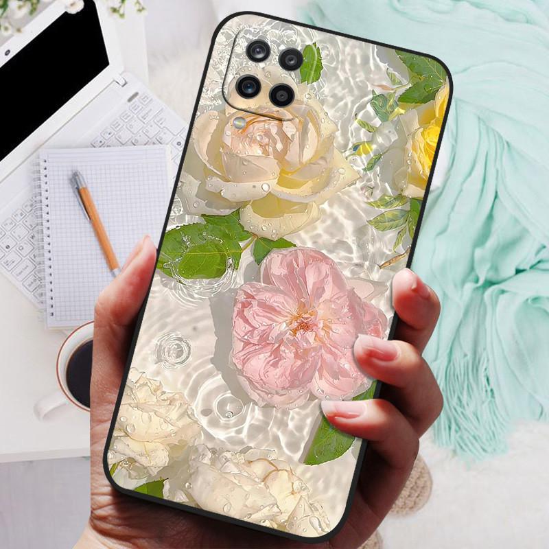 Für Samsung Galaxy A12 Hülle Silikon Luxus Katze Marmor Weiche Stoßstange Abdeckung für Samsung Galaxy M12 A12 Schutz Hüllen A M 12