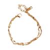 Bracciale di alta gamma in acciaio al titanio con paillettes inossidabili per ragazze - Design di nicchia e stile impilabile