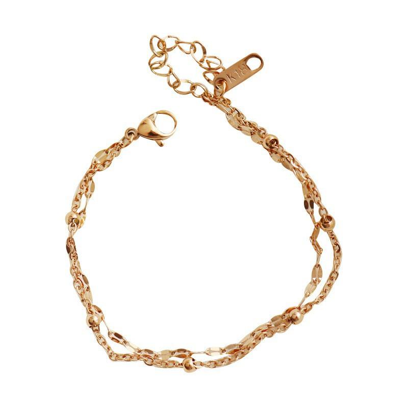 Bracciale di alta gamma in acciaio al titanio con paillettes inossidabili per ragazze - Design di nicchia e stile impilabile