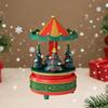 Christmas Carousel Music Box Decoration Multipurpose for Mom Grandmother Gift Lightweight 10.5x17.5cm Xmas Tree Design