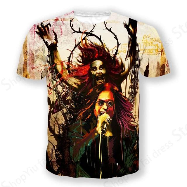 Rock Band T Shirt Ozzy Osbourne 3d Printed Tshirt Men Women Fashion T-shirt Hip Hop Tops Tees Graphic T-shirts Men Clothes Kids