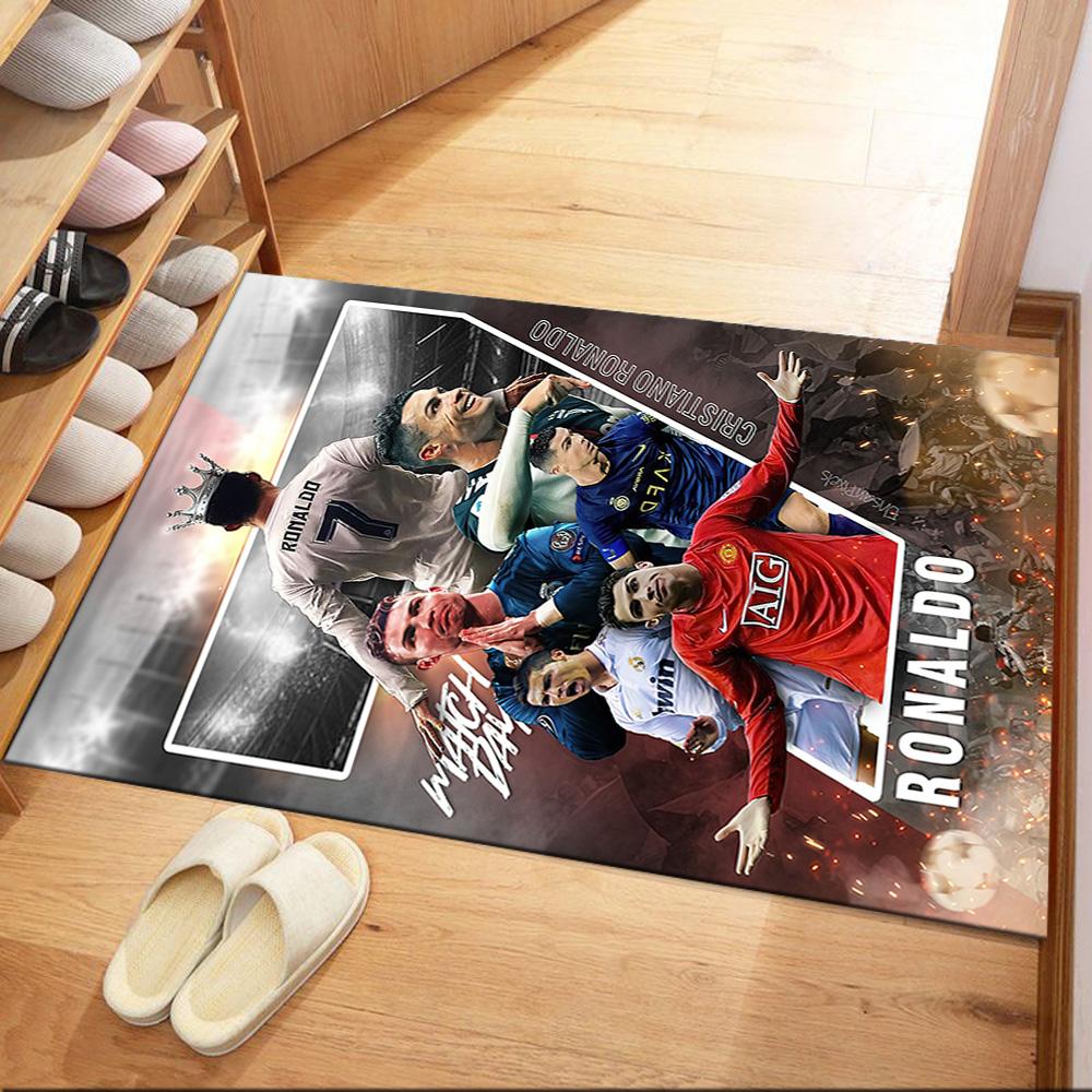 Ronaldo's Vodafone Legacy Square Rugs Are a Great Choice for Living Rooms, Bedrooms, Home Décor, and As Gifts.