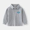 Children's Handsome Warm Long Sleeve POLO Shirt Autumn Boys Fashion Cartoon Printed Shirt