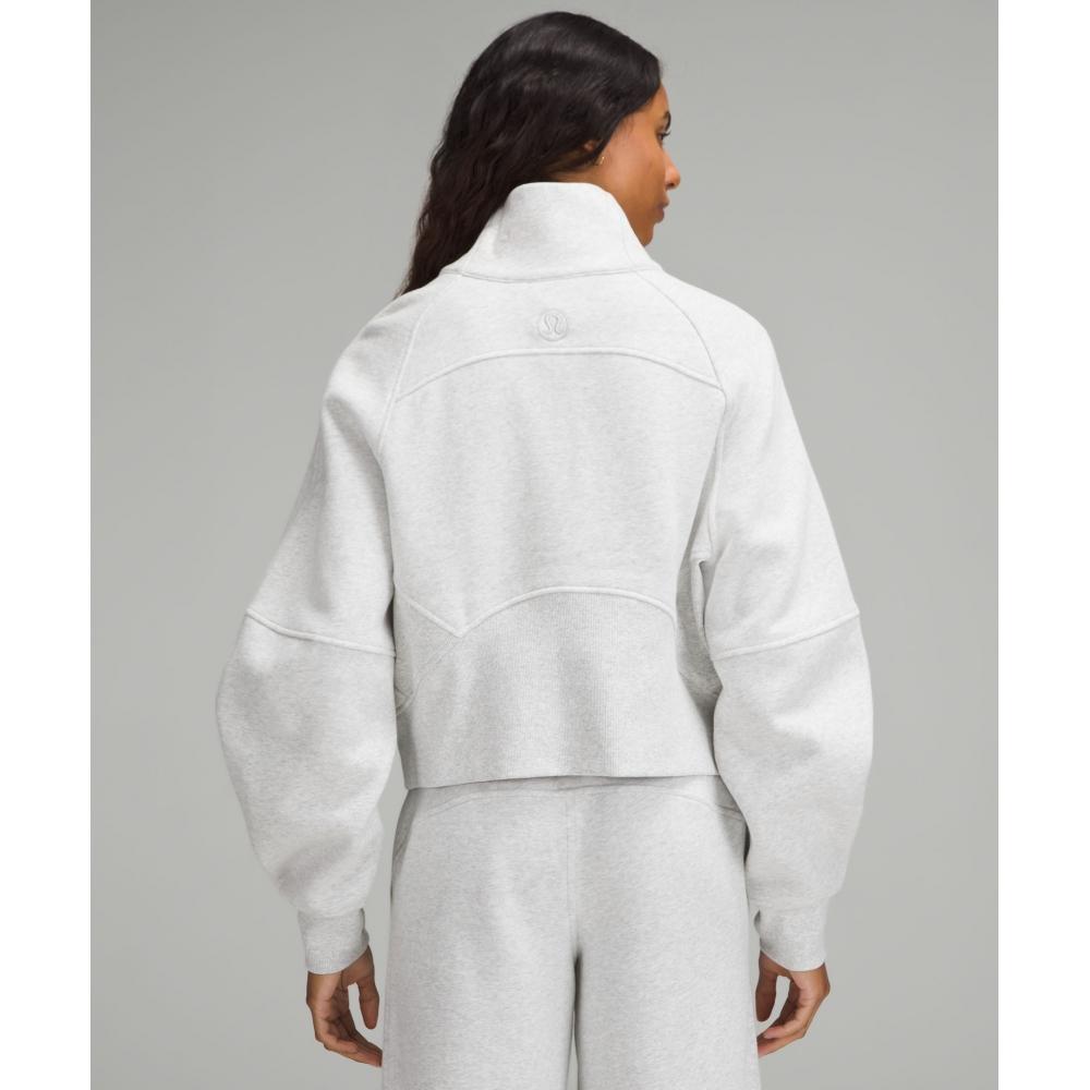 Lululemon Scuba Oversized Funnel Neck Half Zip Heathered Core Ultra Light Grey