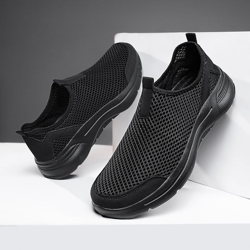 Spring and Summer Large Size Men's Shoes Breathable Mesh Lazy Casual Sports Net Shoes Light Travel Shoes