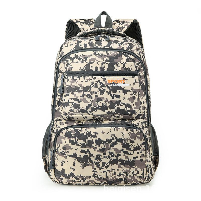 Backpack Men's New Camouflage Light Travel Backpack Trend Large Capacity Sports Outdoor Sports College Student School Bag