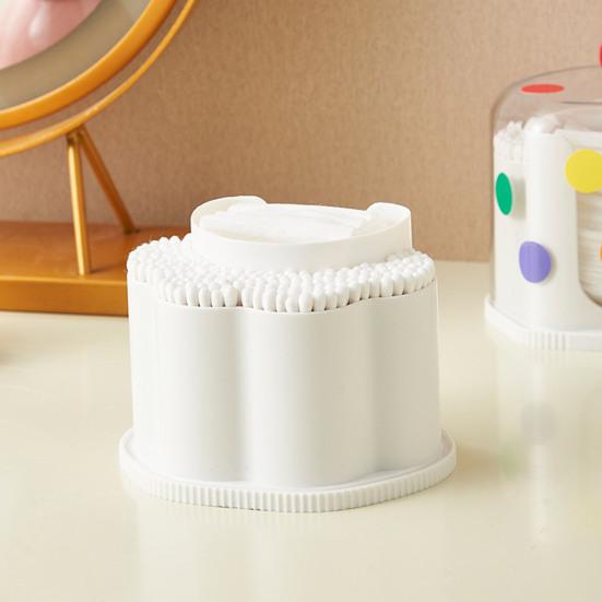 Cotton Ball Holder Cosmetic Storage Case Large Capacity Dustproof Transparent Cotton Pad Dispenser Swabs Holder