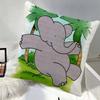 BBabar The Elephant Pillow Case Square Pillow Bedroom Sofa Leisure Comfort Cushion Car Home Decoration