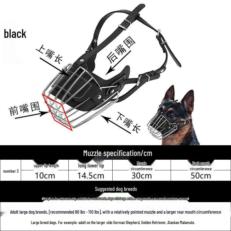 Universal Dog Muzzle for Malinois, Doberman, Golden Retriever, and German Shepherd - Anti-Bite, Anti-Bark, Anti-Ingestion Mouth Cover.