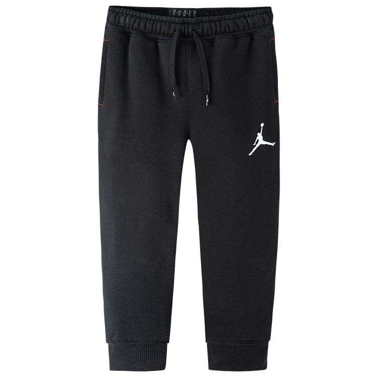 

Jordan Kids Casual Running Solid Color Fleece Knit Sports Брюки детские низ черного цвета JD2032188GS-001 M