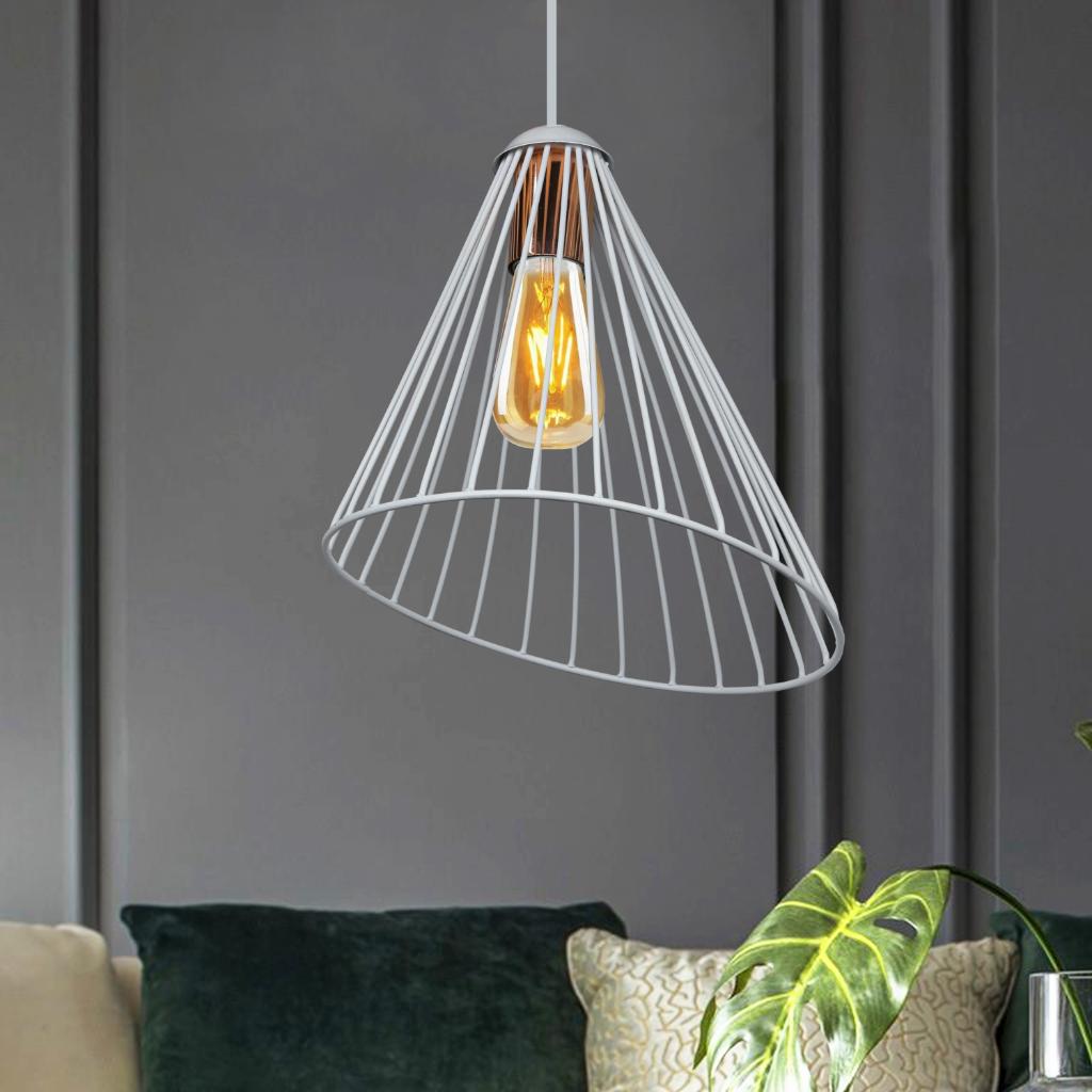 

Lilac Decorative Single White Metal Pendant Lamp Living Room Chandelier Living Room Cafe Pendant Lamp