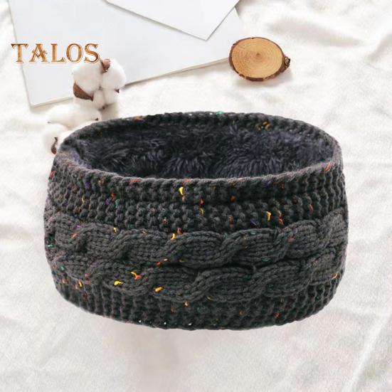 Bandeau d'hiver pour femme, doublé polaire, cache-oreilles, tricot torsadé, épais et chaud, bandeau au crochet, couleur unie