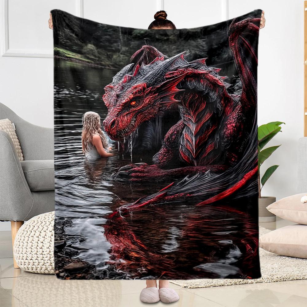 Gothic Style Blanket Soft Warm Cozy Perfect for Chair Bedding Livingroom for All Seasons Playful Design Gift for Travel Home Birthdays