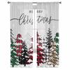 Christmas And Winter Trees Curtains For Living Room Bedroom Home Decoration Window Voile Tulle Curtain Drapes
