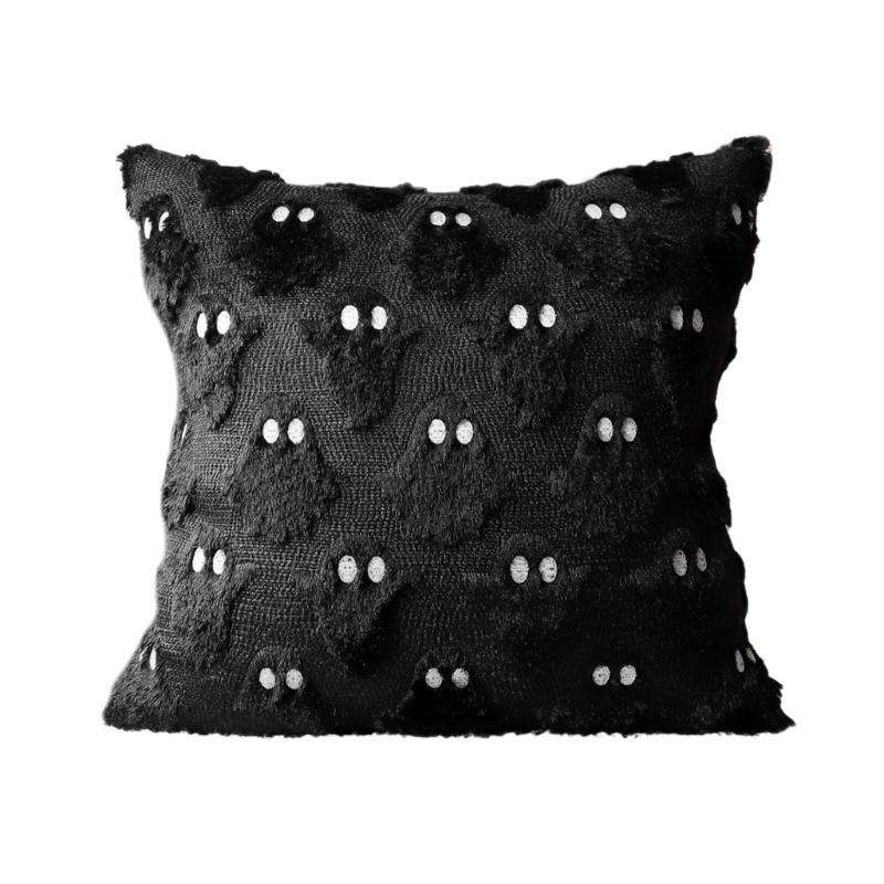 Bat Pattern Specters Themed Pillow Cover for Halloweens Decorations Sturdy Plush Fabric