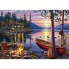 1000pcs Darrell Bush Canoe Lake Jigsaw Puzzles for Adults Home Decor Games Family Fun Floor Puzzles Educational Toys for Kids