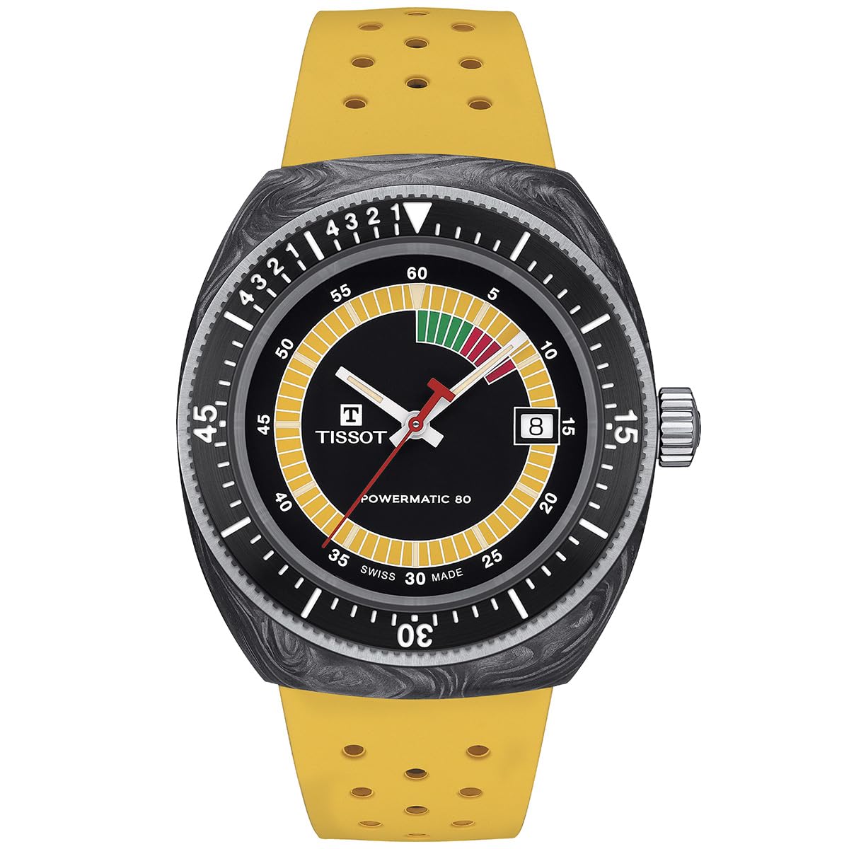 

TISSOT Sideral Men s Watch with Rubber Strap and Black Dial (T1454079705700) [Official Import]