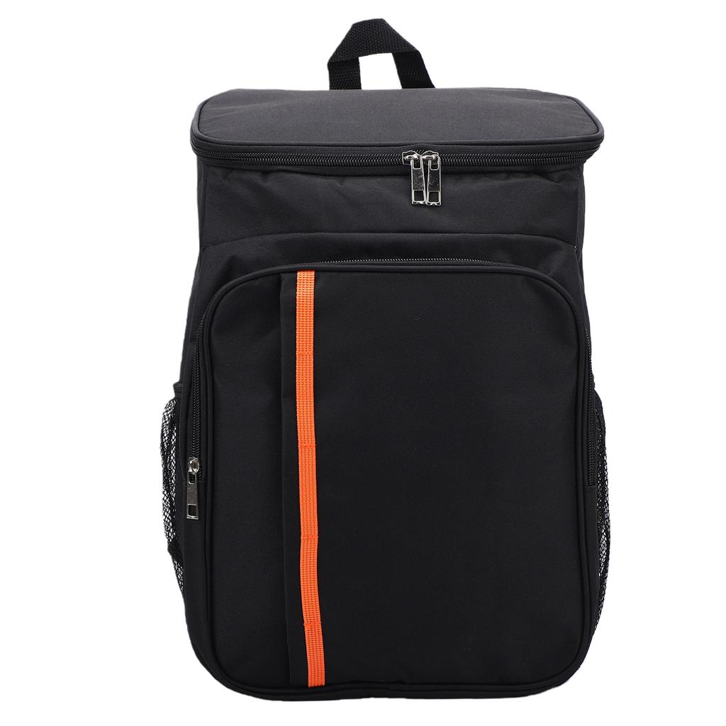 Insulated Cooler Backpack Multiple Pockets Large Capacity Lunch Bag for Picnic Camping Beach Black