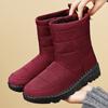 Cotton Shoes Winter Women's Polyurethane Medium Boots Snow Boots Outdoor Waterproof Boots Velvet Cotton Boots