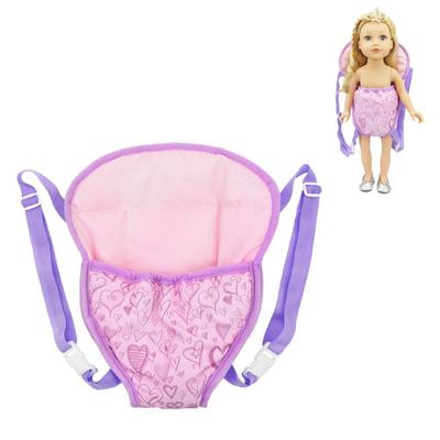 Baby Plush Carrier Backpack Doll Accessories Front/Back Carrier With Straps Fits 15 To 18 Inch Dolls