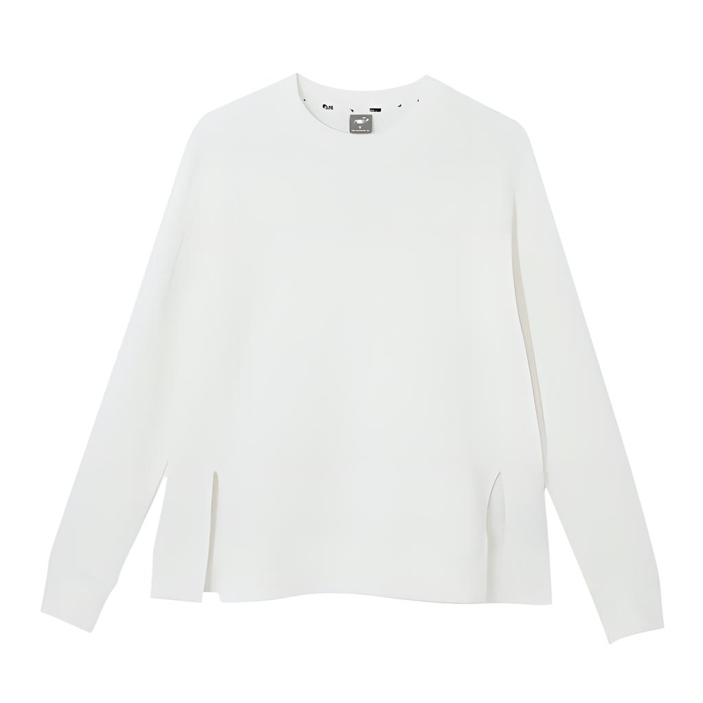 Puma Her Crew Tr Sports Casual Trendy Split Hem Round Neck Sweatshirt Women sweatshirt Puma-White 686392-02