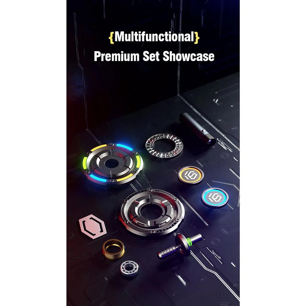 3 in1 EDC Metal Pushing Card Hand Spinner Papa Coin Adults Creative Fidget Toys for Men New Stress Reliever Gifts