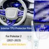 TPU Schutzfolie Refit PPF für Polestar 2 - Auto Innenraum Mittelkonsole Navigation Kratzschutz Schutzaufkleber